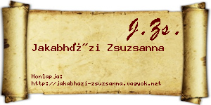 Jakabházi Zsuzsanna névjegykártya