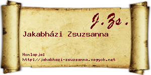 Jakabházi Zsuzsanna névjegykártya