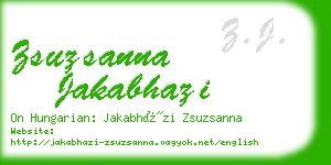 zsuzsanna jakabhazi business card